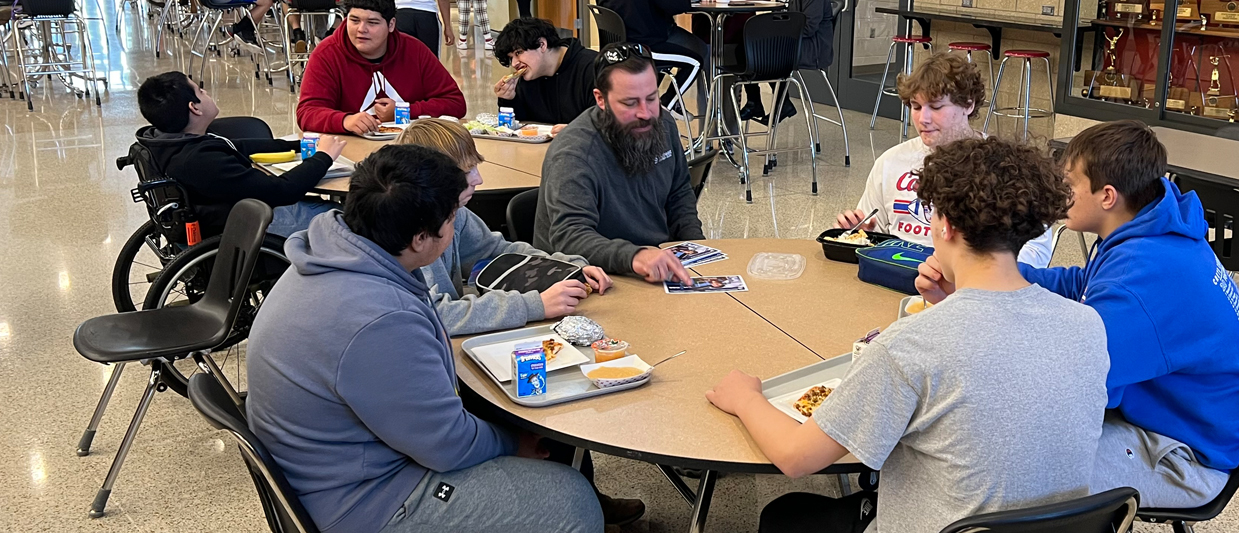 Area high school students learn about dual credit opportunities. 